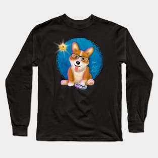 Corgi Gamer Long Sleeve T-Shirt